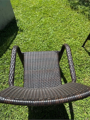 4 wetterfeste Polyrattan Gartenstühle   Gartensessel Bild 2