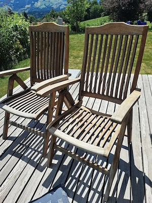 2 Hochlehner aus Teakholz