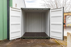 10 Fuß x 8 Fuß großer Seecontainer (Einweg)   Grün Bild 2