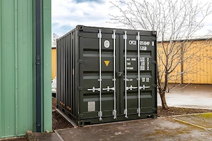 10 Fuß x 8 Fuß großer Seecontainer (Einweg)   Grün Bild 3