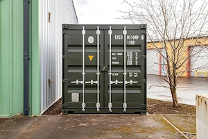 10 Fuß x 8 Fuß großer Seecontainer (Einweg)   Grün Bild 4