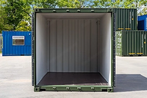 10 Fuß x 8 Fuß großer Seecontainer (Einweg)   Grün