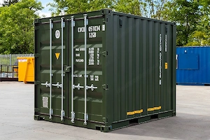 10 Fuß x 8 Fuß großer Seecontainer (Einweg)   Grün Bild 5
