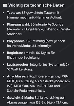 Thomann DP 26 Piano Bild 6