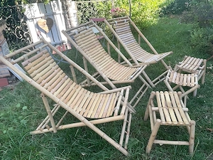 Ikea Gartenliegen Bambus Set  Bild 3