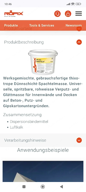 Röfix Manteca Kalkspachtelmasse  Bild 2
