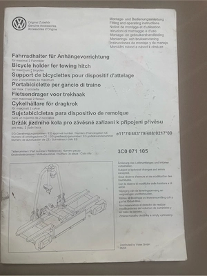 VW Fahrradträger für 2 Fahrräder auf Anhängekupplung. Bild 4