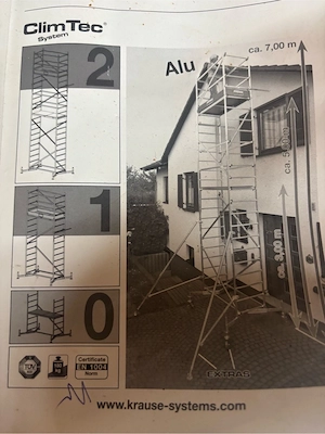 Krause Baugerüst 7m Alu kaum gebraucht zu verkaufenin Bild 2