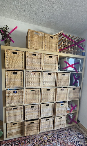 IKEA KALLAX Regal Raumteiler 5 5 in Eiche + 2 Bild 2