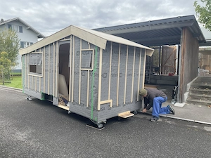 Gartenhaus Rohbau aus Holz Isoliert, Mobil