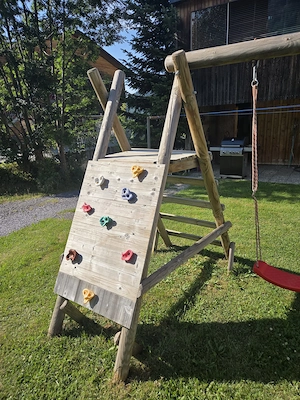 Doppelschaukel Holz mit Podest Bild 3
