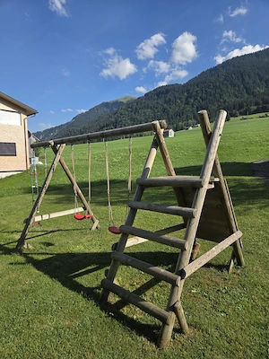 Doppelschaukel Holz mit Podest Bild 2