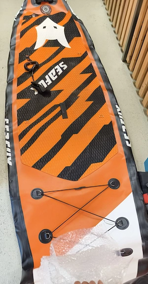 FuxTec 320 Touring SUP Stand Up Paddle Board belastbar bis 150kg inkl Rucksack Actioncam Halterung  Bild 4