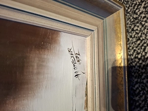Schönes Deko Bild Öl auf Leinwand signiert und datiert  Bild 3