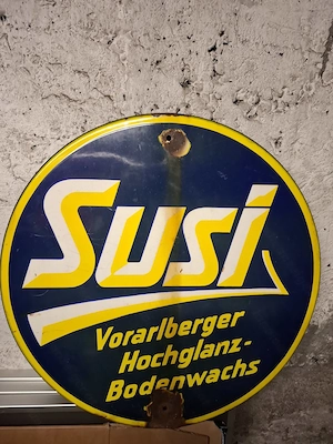 Emailleschild Vorarlberg Susis Bodenwachs Schwarzach 