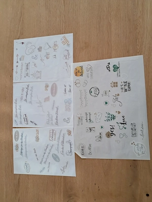 Hochzeitssticker für Gästebuch zu verschenken Bild 2