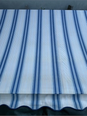 Markise blau-weiß gestreift Bild 2