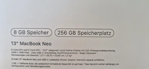 MacBook Neo 13 - Neu & Originalverpackt  Bild 2