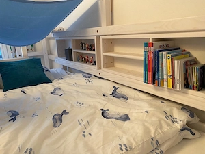 Vollholz Abenteuerhochbett mit Rutsche und Schaukel Bild 4