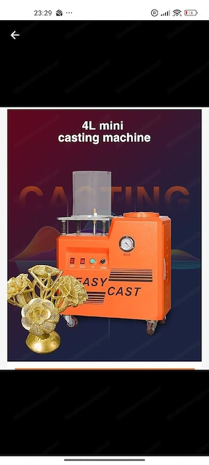 Mini-Vakuum-Gussmaschine (Saugtyp) mit 4L-Pumpe zur Schmuckherstellung Bild 2