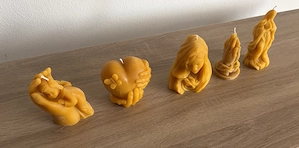 5 mal Bienenwachskerze  Bild 2