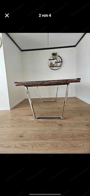 Esstisch Altholz & Glas 210x100 cm  Bild 2