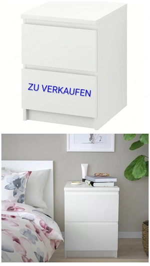 2 x IKEA Malm Nachttisch - neu, super Zustand Bild 3