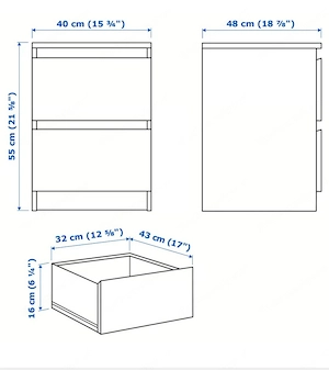 2 x IKEA Malm Nachttisch - neu, super Zustand Bild 4