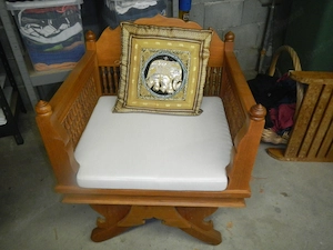 Thailändische Sitzmöbel Garniture             Original   Masiv Holz Handarbeit Bild 3