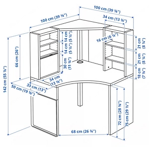 Ikea Micke Eckschreibtisch Bild 5