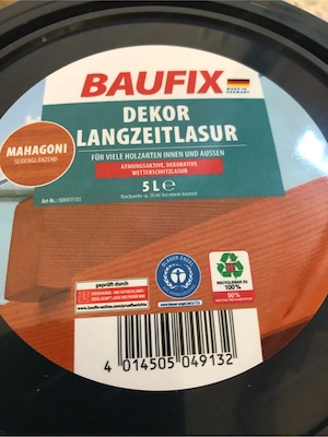 Langzeitlasur Holz Lasur Pflege Mahagoni  Bild 4