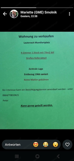 4 Zimmerwohnung zu verkaufen Bild 3
