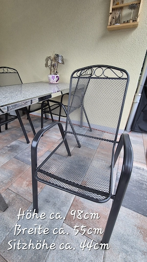Gartenstühle Metall, Terrasse, Balkon, Sitzplatz Bild 2