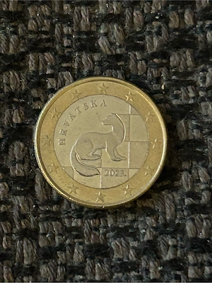 1 Euro Umlaufmünze Kroatien 2023