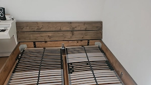 Doppelbett vollholz modern inkl neue Lattenrost  Bild 2
