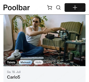 2 Konzert Tickets für die poolbar Carlos5 u Jugo Ürdens Bild 2