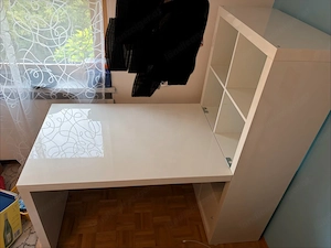 KALLAX   LAGKAPTEN Schreibtischkombination in weiß Bild 6
