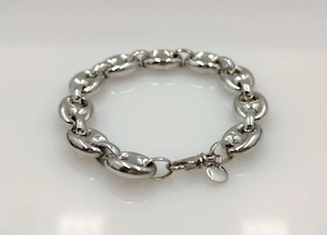 120g 585er 13mm Bohnen KETTE  40G Armband   Plattenkette Bild 2