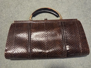 Vintage Leder-Handtasche mit Münztäschchen   1960er 70er Bild 4