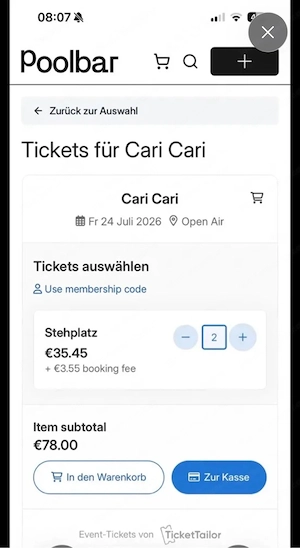 Tickets Poolbar Cari Cari Bild 2
