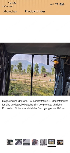 Moskitonetz für Schiebetür VW T4 T5 magnetisch Bild 2