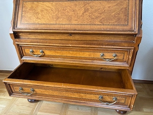Sekretär aus Holz mit Schreibklappe und Schubladen Bild 4