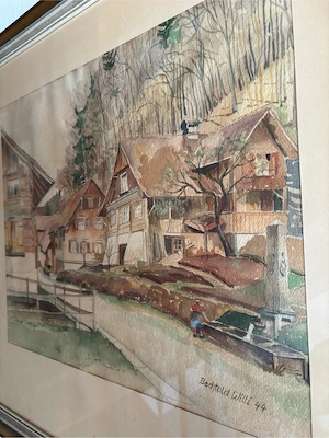 Original Aquarell von Willi Bechtold (1944) - Signiert und datiert Bild 2