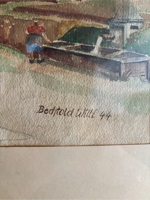 Original Aquarell von Willi Bechtold (1944) - Signiert und datiert Bild 4