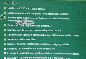 Seitenmarkise NEU Bild 2