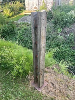 Gartendeko aus Holz Metal Vintage Bild 3