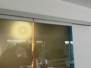  Glastüre System GM Toproll 100 bestehend aus 2 Schieber 47 cm x 200 cm mit 8 mm Blau Bild 5