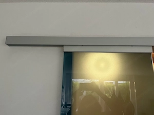  Glastüre System GM Toproll 100 bestehend aus 2 Schieber 47 cm x 200 cm mit 8 mm Blau Bild 4