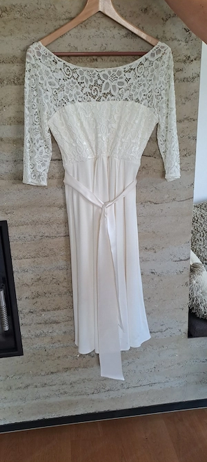 Umstandshochzeitkleid mit Mantel Bild 2