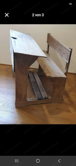 antike Schulbank Bild 2